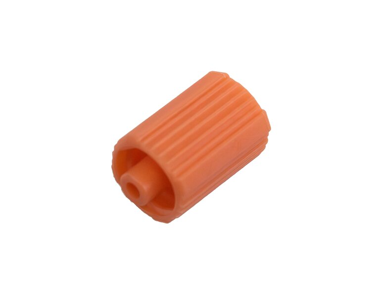 Male to Male Transitional Connector Close up of Male to Male Transitional Connector for Medela's ENFit Syringes.