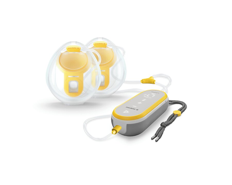 Freestyle™ Hands-free double electric wearable breast pump Medela Freestyle Hands-free pump shown with Hands-free collection cups.