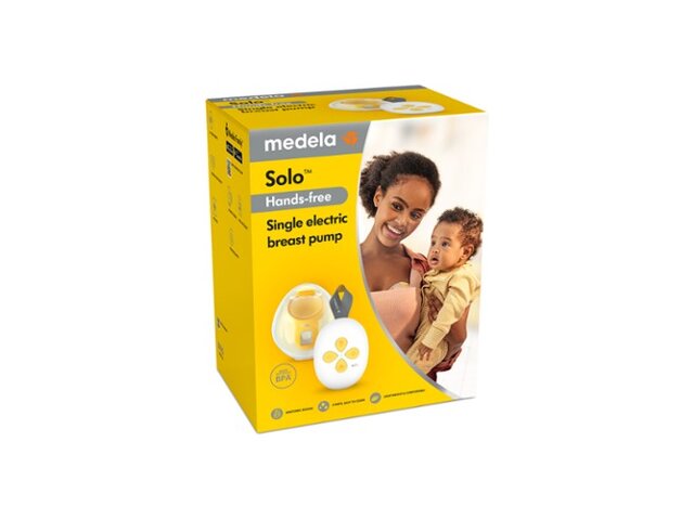 Einzelhandelsverpackung der Medela Solo™ Hands-free single electric breast pump