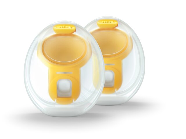 Hands-free collection cups, one set of 2