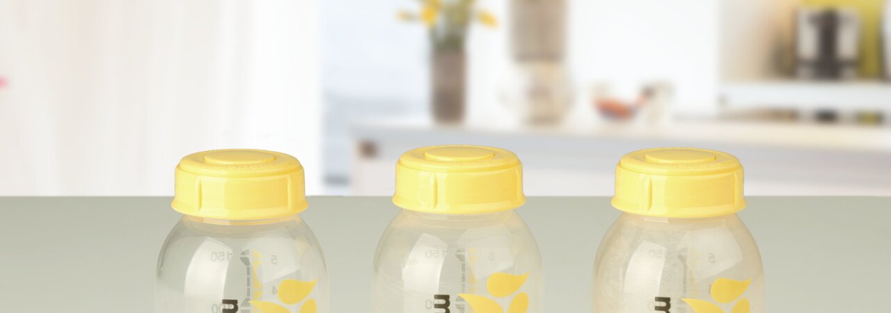 Breast milk storage bottles