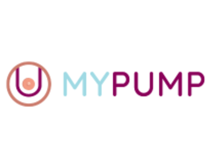 Het bedrijfslogo van “mypump.nl”, een partner van Medela in Nederland.