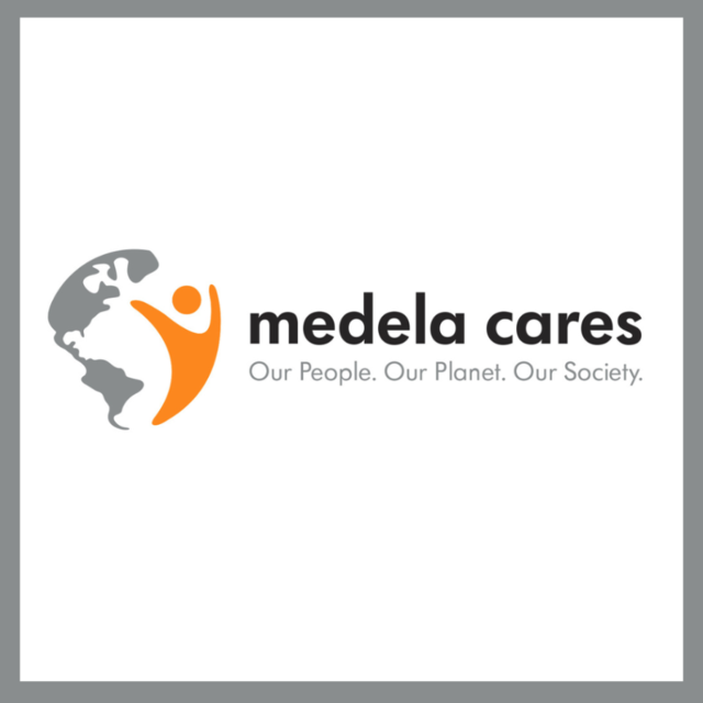 Medela Cares logo.  Our People.  Our Planet.  Our Society.