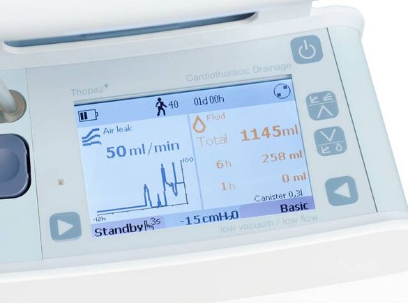 L'écran digital du Medela Thopaz⁺.